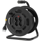 VIMAR - Avvolgicavo Universale 16A 4 Uscite con Disgiuntore Termico e Prese Sicure 230V~ 45M 1200W 2000W