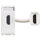 VIMAR - Presa HDMI 2.1B Bianco Standard Keystone - Aggancio Keystone Unico