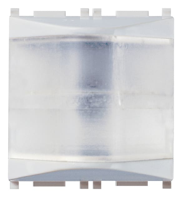 VIMAR - Spia Prismatica Bianco Silver 230 V~ 3 W Max Per Lampade 14770, 14771, 14776 E 14777, Diffusore Bianco - 2 Moduli