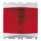 VIMAR - Spia Prismatica Rosso Silver 230 V~ 3 W Max Per Lampade 14770, 14771, 14776 E 14777, Diffusore 2 Moduli