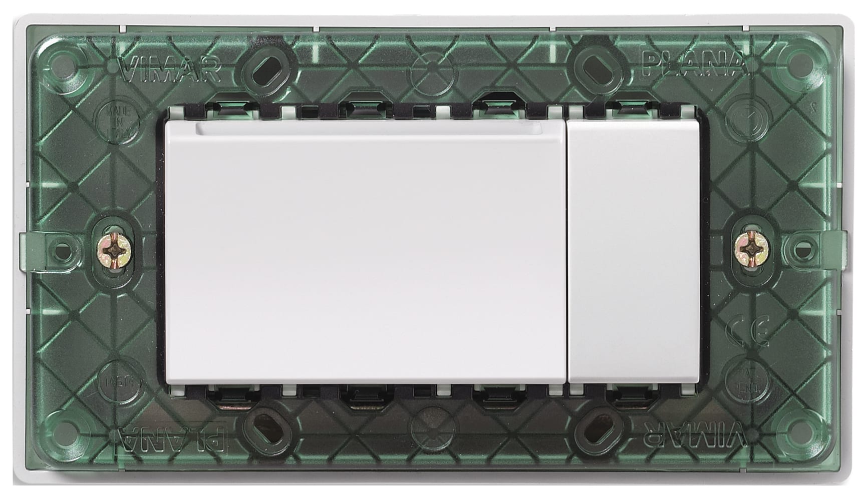 VIMAR - Programmatore e Lettore di Carte A Transponder Bianco con Scatola Inclinata da Tavolo 4 Moduli