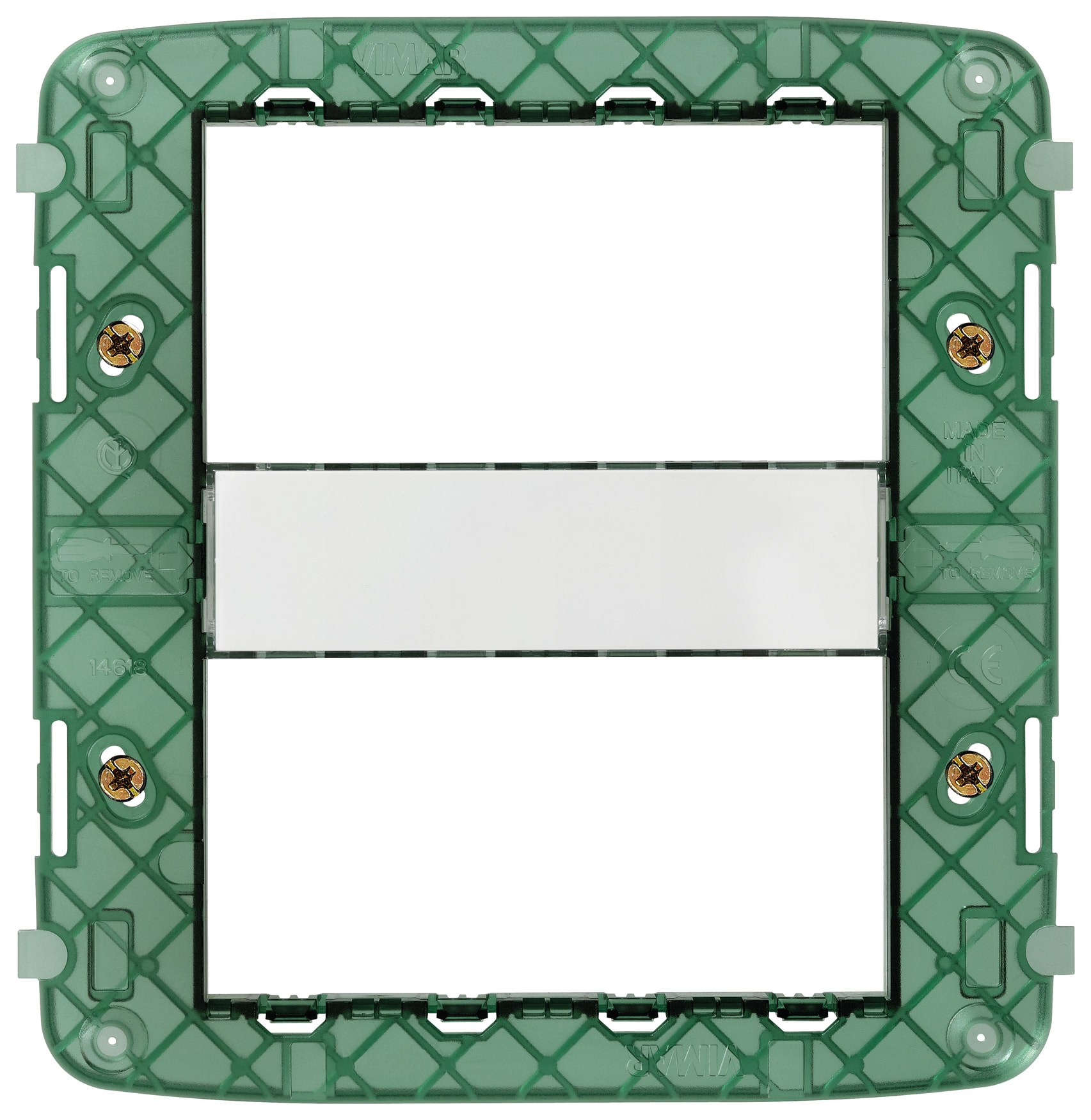 VIMAR - Supporto 8 Moduli Con Viti per Scatola Da Incasso V71318 e Base Da Tavolo 14788