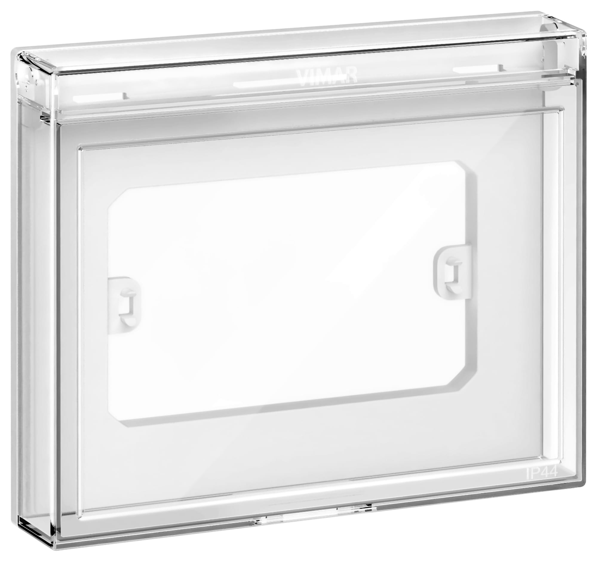 VIMAR - Calotta Protetta IP44 con Portello Trasparente, 3 Moduli - Installazione su Scatola da Incasso - Compatibile con Eikon Exé, Linea, Arké, Plana