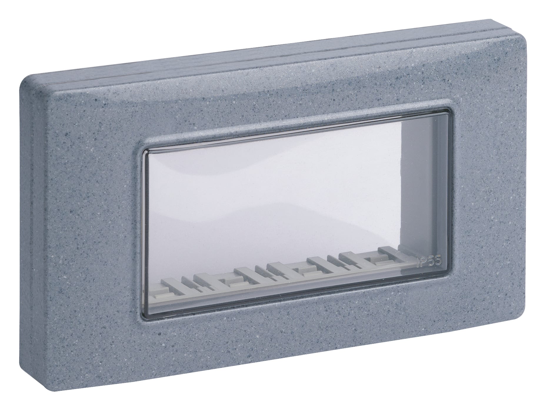 VIMAR - Calotta Parete IP55 4 Moduli Grigio Granito Eikon Arké Plana Viti Scatole Incasso