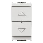 VIMAR - Comando tapparella IoT bianco, controllo locale/remoto, Bluetooth 5.0, Zigbee 3.0, LED RGB, 100-240 V, 1 ingresso pulsante, posizione preferita.