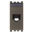 VIMAR - Presa RJ45 Netsafe Cat5E UTP Metal - Connettore Universale T568A/B, 8 Contatti, Morsetti Ad Incisione D'Isolante