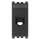 VIMAR - Presa RJ45 Grigio Netsafe Cat6 UTP - Connettore Universale T568A/B, 8 Contatti, Morsetti Ad Incisione D'Isolante