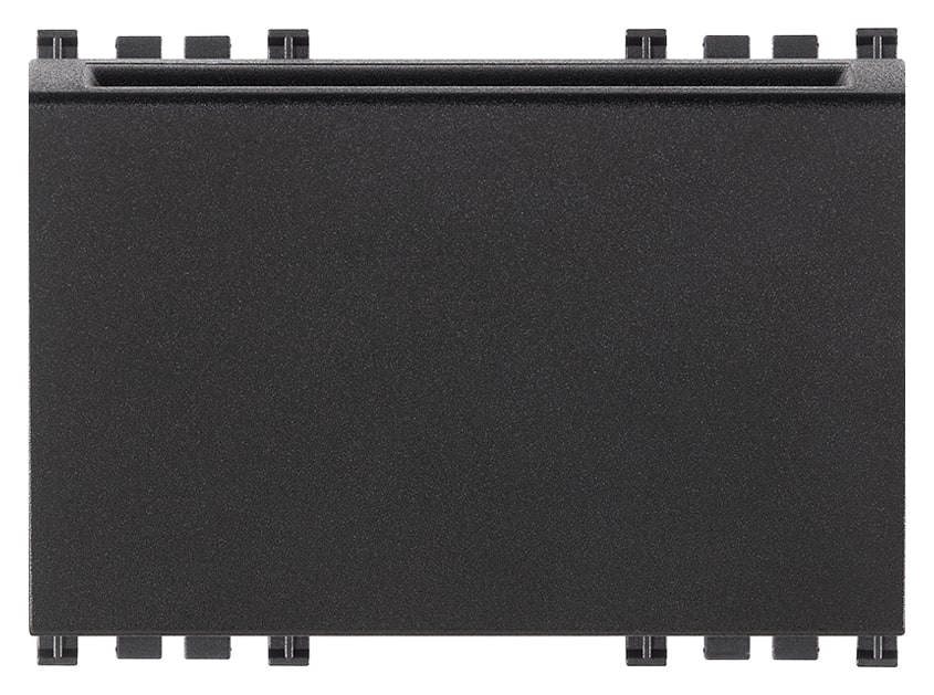 VIMAR - Lettore transponder verticale KNX grigio con tasca, 2 uscite a relè NO 4 A 24 V~, 2 ingressi, alimentazione 12-24 V~ 50-60 Hz e 12-24 Vdc, 3 moduli.