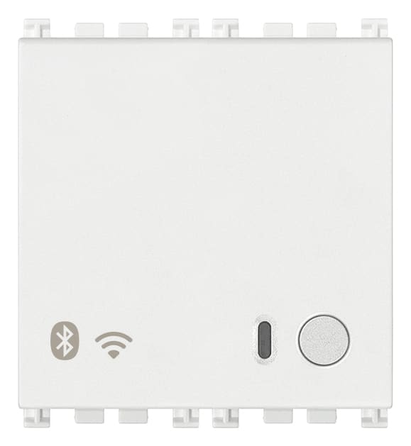 VIMAR - Gateway IoT bianco 2 moduli, Bluetooth Wi-Fi per integrazione e supervisione VIEW Wireless, alimentazione 100-240 V, Cloud e App per smartphone.