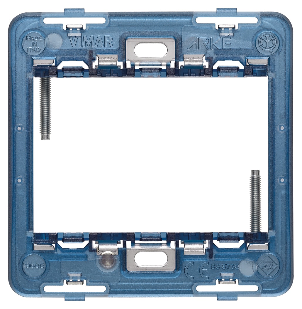 VIMAR - Supporto 3 Moduli con Viti per Scatole Quadrate - Materiale Elettrico