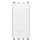 VIMAR - Deviatore 1P 16Ax Bianco Illuminabile Tasto Sostituibile 250 V~ Max 200 W Per Lampade Con Alimentatore Integrato