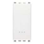 VIMAR - Invertitore 1P 16Ax Bianco Illuminabile Tasto Sostituibile Max 200 W Per Lampade Con Alimentatore Integrato