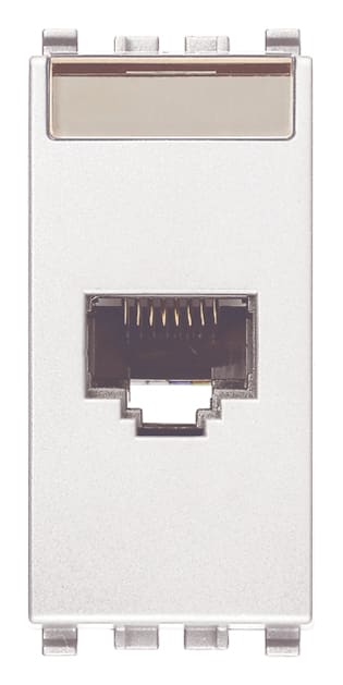 VIMAR - Presa Rj45 Netsafe Cat6 Utp Bianco - Connettore Non Schermato T568A/B, 8 Contatti, Morsetti Ad Incisione D'Isolante