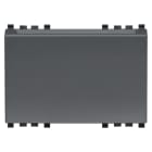 VIMAR - Interruttore Elettronico Verticale Grigio con Relè 16A 250V, Alimentazione 230V 50-60Hz, 24V 50-60Hz e 24Vdc, 3 Moduli