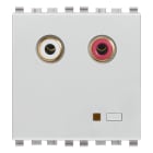 VIMAR - Ingresso audio RCA 2M con 2 connettori, regolazione volume automatica, terminatore linea incorporato - 2 moduli
