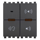 VIMAR - Microfono di chiamata grigio per controllo vocale dei bambini - 2 moduli