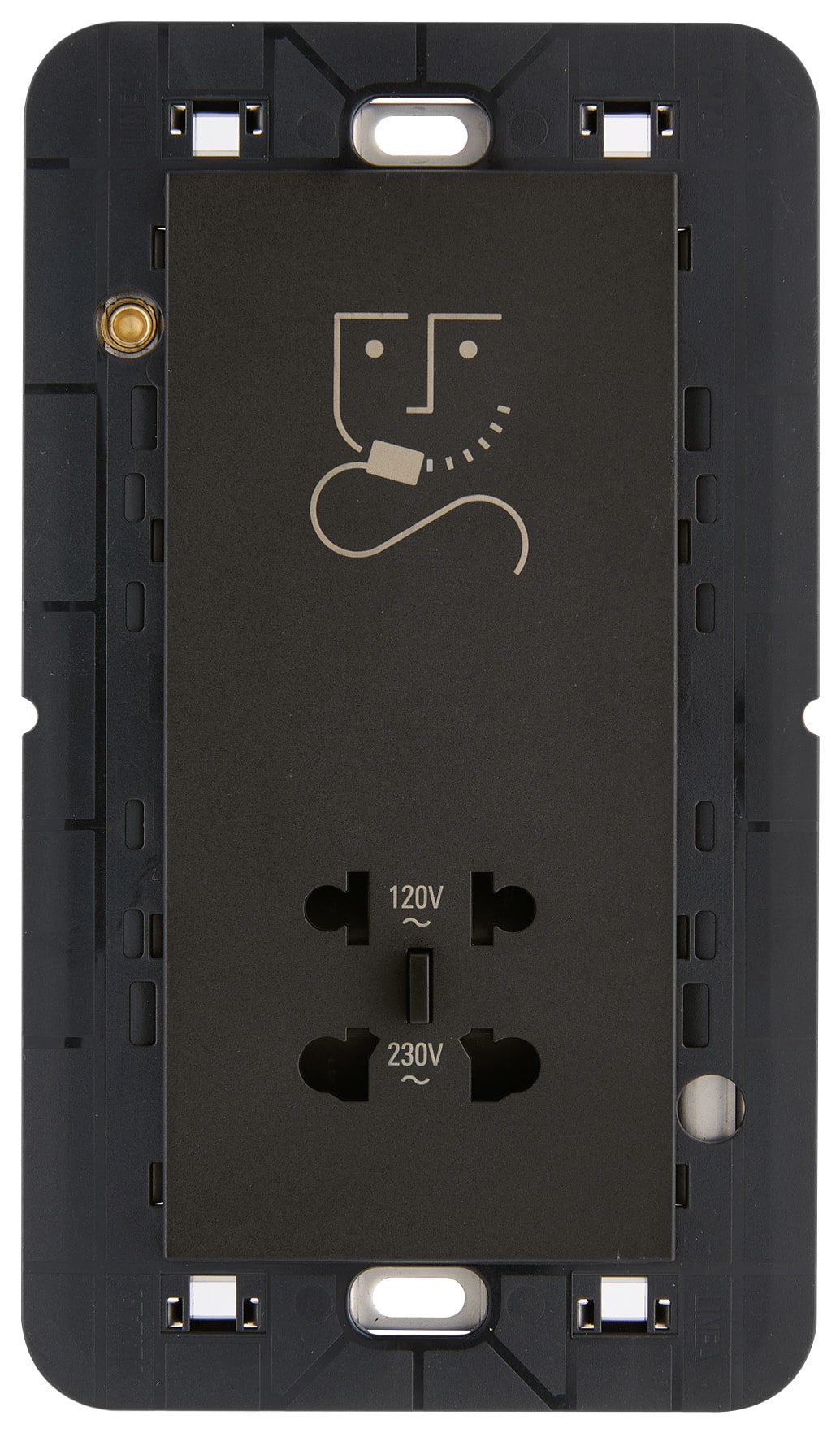 VIMAR - PRESA PER RASOIO VERTICALE 230V NERO