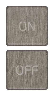 VIMAR - DUE TASTI FLAT SIMBOLI ON/OFF GUN METAL