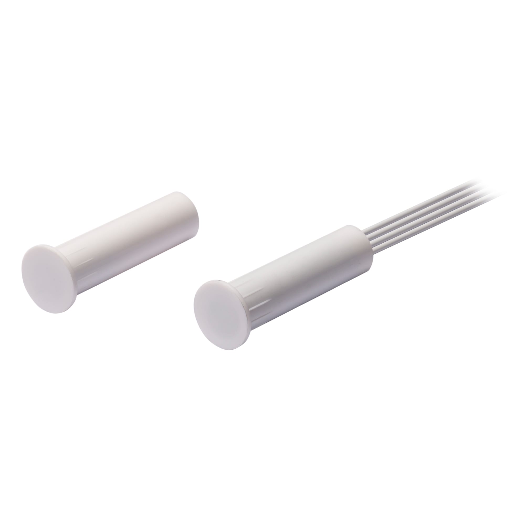 VIMO ELETTRONICA - Contatto incasso in ABS bianco Ø7,5 superfici non ferrose Cert G2 Cl IV 4 fili 30cm