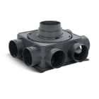 VORTICE - WDG-P PLUS-C 8X63: plenum di distribuzione in PE compatto e leggero, 8 attacchi standard, ideale per spazi ridotti.