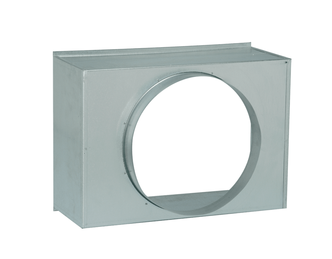 VORTICE - plenum griglia bocchetta in acciaio zincato per griglie dimensioni 200x100 diametro 100 mm