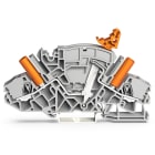WAGO ELETTRONICA - Morsetto sezionatore/di test per 2 conduttori.ad es., circuiti per trasformatori di corrente.con presa per ponticello orizzontale con leva sezionatric