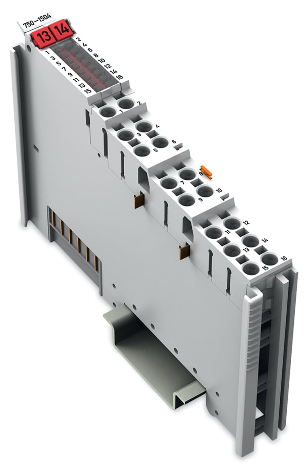 WAGO ELETTRONICA - Uscita digitale a 16 canali.24 V DC.0,5 A.grigio chiaro