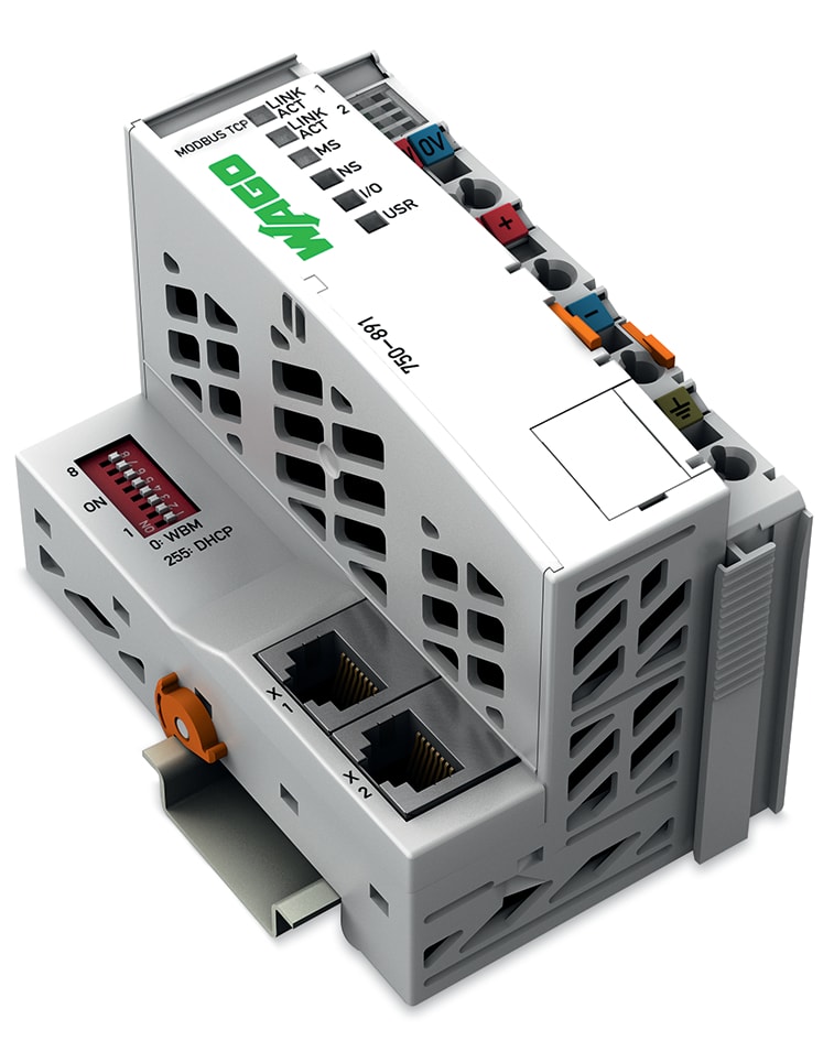 WAGO ELETTRONICA - Controllore Modbus TCP.4ª generazione.2 x ETHERNET