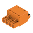 WEIDMULLER - Connettore PCB (collegamento del conduttore), 320 V, 24 A, Passo in mm: 5.08, 3.31 mm², Numero di poli: 4, PUSH IN con attuatore, Box