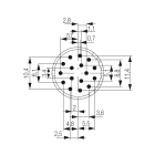 WEIDMULLER - Inserto di contatto (Connettori circolari), Calici a saldare, M23, Numero di poli: 16, Codifica: nessuno