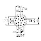 WEIDMULLER - Inserto di contatto (Connettori circolari), Calici a saldare, M23, Numero di poli: 17, Codifica: nessuno