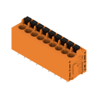 WEIDMULLER - Morsetto per circuito stampato, 320 V, 24 A, Passo in mm: 5.00, 2.5 mm², Numero di poli: 9, PUSH IN con attuatore, Collegamento a saldare THT, 180°, B