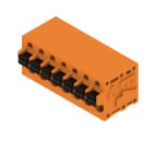 WEIDMULLER - Morsetto per circuito stampato, 320 V, 24 A, Passo in mm: 5.00, 2.5 mm², Numero di poli: 7, PUSH IN con tasto di attivazione, Collegamento a saldare T