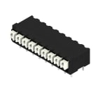 WEIDMULLER - Morsetto per circuito stampato, 160 V, 17.5 A, Passo in mm: 3.81, 1.5 mm², Numero di poli: 9, PUSH IN con tasto di attivazione, Collegamento a saldare
