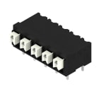 WEIDMULLER - Morsetto per circuito stampato, 320 V, 17.5 A, Passo in mm: 5.08, 1.5 mm², Numero di poli: 5, PUSH IN con tasto di attivazione, Collegamento a saldare