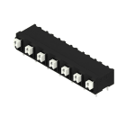 WEIDMULLER - Morsetto per circuito stampato, 630 V, 17.5 A, Passo in mm: 7.50, 1.5 mm², Numero di poli: 7, PUSH IN con attuatore, Collegamento a saldare THT/THR, 9