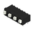 WEIDMULLER - Morsetto per circuito stampato, 630 V, 17.5 A, Passo in mm: 7.62, 1.5 mm², Numero di poli: 4, PUSH IN con attuatore, Collegamento a saldare THT/THR, 9