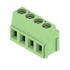 WEIDMULLER - Morsetto per circuito stampato, 320 V, 17.5 A, Passo in mm: 5.08, 2.5 mm², Numero di poli: 4, Collegamento a vite, Collegamento a saldare THT, 90°, Bo
