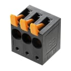 WEIDMULLER - Morsetto per circuito stampato, 690 V, 92 A, Passo in mm: 10.00, 25 mm², Numero di poli: 2, PUSH IN con leva, Collegamento a saldare THT, 90°, Box