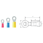 WEIDMULLER - Capicorda ad anello, Isolamento: presente, PVC, Sezione di collegamento cavo, max.: 6 mm², giallo