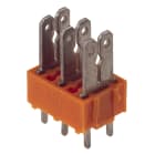 WEIDMULLER - Morsetto per circuito stampato, 320 V, 24 A, Passo in mm: 5.00, Numero di poli: 4, Collegamento a spina piatta, Collegamento a saldare THT, 180°, Box