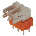WEIDMULLER - Morsetto per circuito stampato, 320 V, 24 A, Passo in mm: 5.00, Numero di poli: 6, Collegamento a spina piatta, Collegamento a saldare THT, 90°, Box