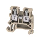 WEIDMULLER - Morsettiera passante, Collegamento a vite, Beige scuro, 1.5 mm², 17.5 A, 250 V, Numero di collegamenti: 2