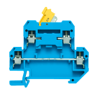WEIDMULLER - Morsetto sezionatore di prova, Collegamento a vite, blu, 4 mm², 10 A, 400 V, Numero di collegamenti: 4, Numero di piani: 2