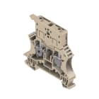 WEIDMULLER - Morsetto componibile portafusibile, Collegamento a vite, Beige scuro, 6 mm², 6.3 A, 500 V, Numero di collegamenti: 2, Numero di piani: 1, TS 35