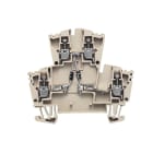 WEIDMULLER - Morsettiera portacomponenti, Collegamento a vite, Beige scuro, 2.5 mm², 400 V, 400 V, Numero di collegamenti: 4, Numero di piani: 2, TS 35