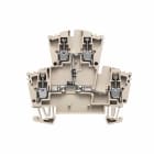 WEIDMULLER - Morsettiera portacomponenti, Collegamento a vite, Beige scuro, 2.5 mm², 400 V, 400 V, Numero di collegamenti: 4, Numero di piani: 2, TS 35