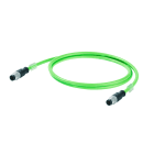 WEIDMULLER - Cavo PROFINET (preconfezionato), Codificato D M12 – pin diritto IP67, Codificato D M12 – pin diritto IP67, Numero di poli: 4, Lunghezza: 1 m