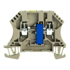 WEIDMULLER - Morsettiera portacomponenti, Collegamento a vite, Beige scuro, 4 mm², 250 V, 250 V, Numero di collegamenti: 2, Numero di piani: 1, TS 35
