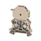 WEIDMULLER - Morsetto componibile portafusibile, Collegamento a vite, Beige scuro, 6 mm², 10 A, 70 V, Numero di collegamenti: 2, Numero di piani: 1, TS 35